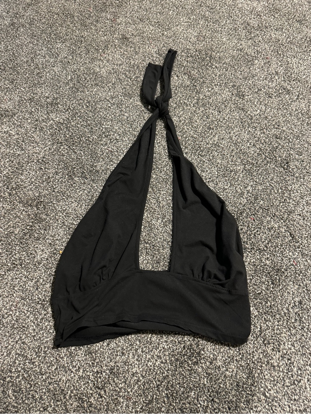 Amazon Black Halter Crop Bralette Top